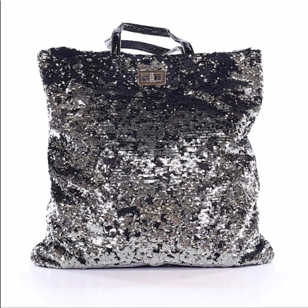 Street Level Anthropologie Silver Black Bag